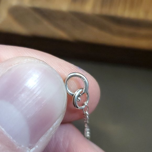 15 Inch 925 Sterling Silver Floral Cream Color Real Pearls Necklace - Picture 4 of 6